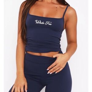 NWOT white fox tank top